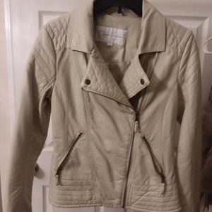 Jessica Simpson faux leather moto jacket